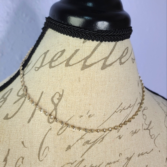 Sterling Silver Twisted Chain Necklace Delicate 18" Vintage Retro Unique - Picture 2 of 13